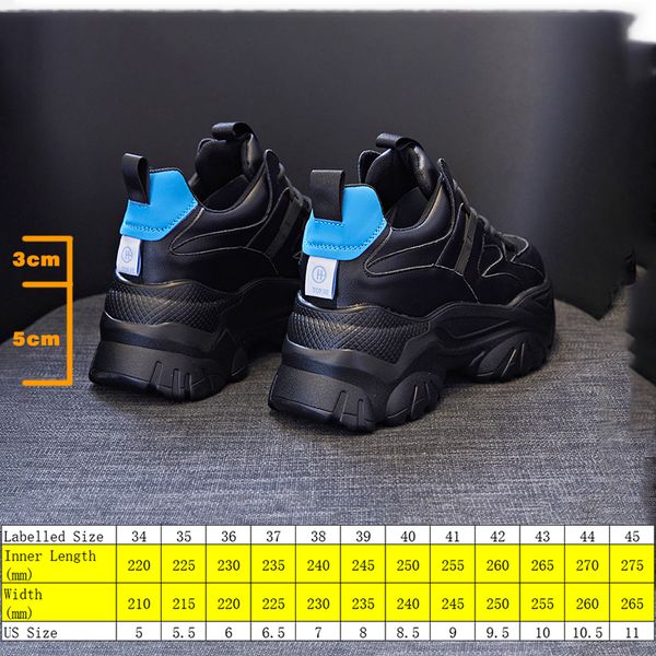 genuine leather women sneakers chunky shoes dad 8cm platform wedge sneakers hidden heel casual shoes spring autumn summer, Black;yellow
genuine leather women sneakers chunky shoes dad 8cm platform wedge sneakers hidden heel casual shoes spring autumn summer, Black;yellow