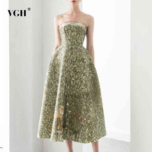 elegant print dress for women slash neck sleeveless high waist korean green party midi dresses female fashion clothing 210507, Black;gray
elegant print dress for women slash neck sleeveless high waist korean green party midi dresses female fashion clothing 210507, Black;gray