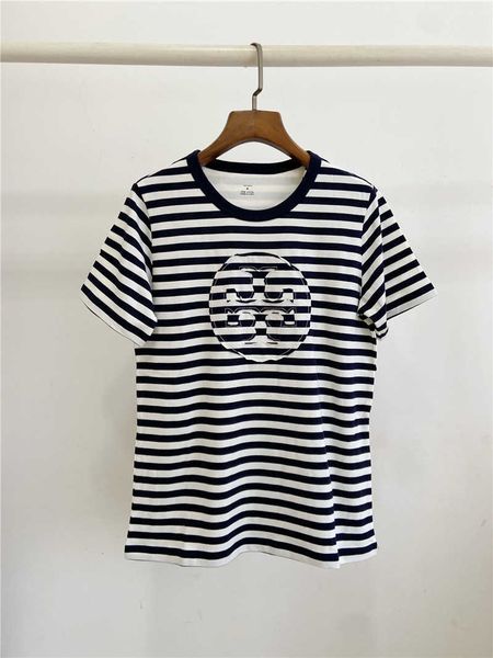 women's t-shirt toribirch women's stripe cotton short sleeve t-shirt, White