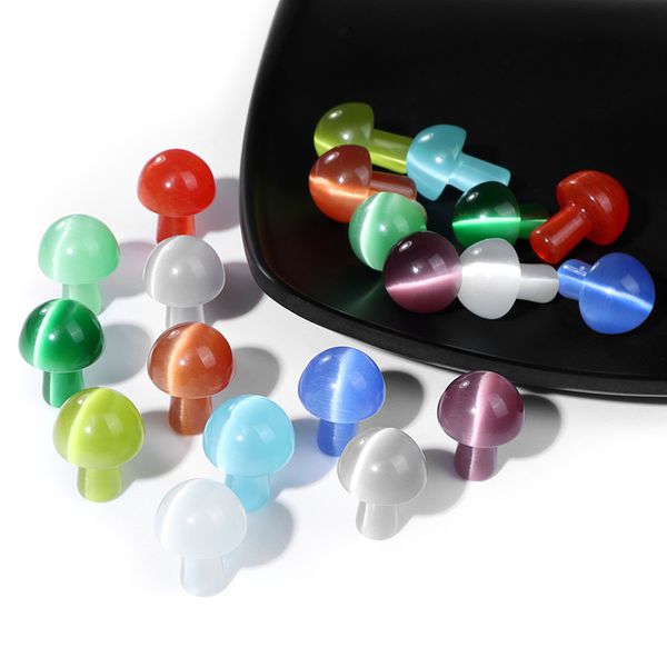 2cm cat's eye mini mushroom stone statue carved decoration cat eye healing crystal gift room ornament fish tank decor, Black
2cm cat's eye mini mushroom stone statue carved decoration cat eye healing crystal gift room ornament fish tank decor, Black