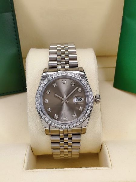 couples style women's watches 36mm diamond bezel automatic mechanical 2813 movement woman watch jubilee stainless steel watch party gif, Slivery;brown
couples style women's watches 36mm diamond bezel automatic mechanical 2813 movement woman watch jubilee stainless steel watch party gif, Slivery;brown