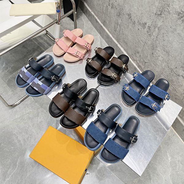 level runway look luxury slippers classic print double strap buckle slip-on mules summer beach travel casual thick soled slipper designer wo, Black
level runway look luxury slippers classic print double strap buckle slip-on mules summer beach travel casual thick soled slipper designer wo, Black
