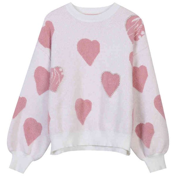 women's sweaters baby's same autumn winter love beading loose lazy wind sweater pullover women's uh94, White;black
women's sweaters baby's same autumn winter love beading loose lazy wind sweater pullover women's uh94, White;black