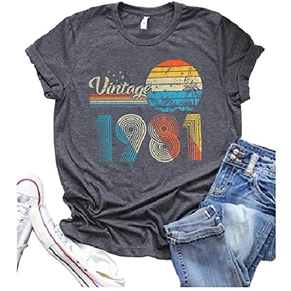 40th birthday gifts women vintage 1981 shirt 40 years of being awesome t-shirt original parts tee retro birthday party gray2-s j2st#, White
40th birthday gifts women vintage 1981 shirt 40 years of being awesome t-shirt original parts tee retro birthday party gray2-s j2st#, White