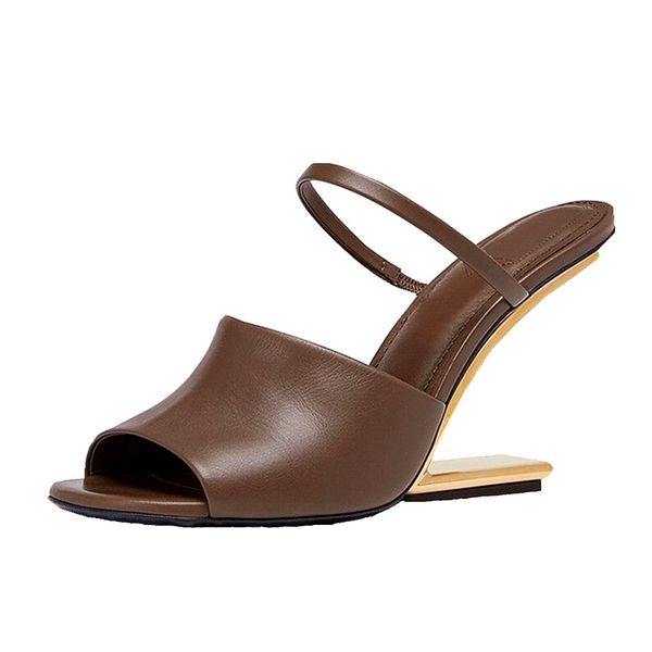summer round toe party fashion women sandals rome belt fastener genuine leather lady strange metal high heels peep shoes 220720, Black
summer round toe party fashion women sandals rome belt fastener genuine leather lady strange metal high heels peep shoes 220720, Black