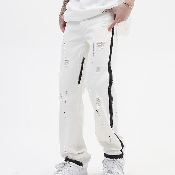 high street patchwork jeans for men straight pockets loose denim trousers oversized hip hop pants, Blue
high street patchwork jeans for men straight pockets loose denim trousers oversized hip hop pants, Blue
