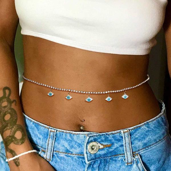 jewelry novel totem demon eye waist chain pendant rhinestone body chain, Silver
jewelry novel totem demon eye waist chain pendant rhinestone body chain, Silver