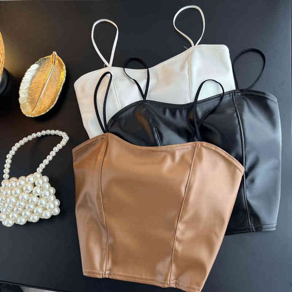 women's tanks camis suspender vest women's inner bottom shirt sweet lace stitching pu leather short sense of wearing everything ou, White
women's tanks camis suspender vest women's inner bottom shirt sweet lace stitching pu leather short sense of wearing everything ou, White