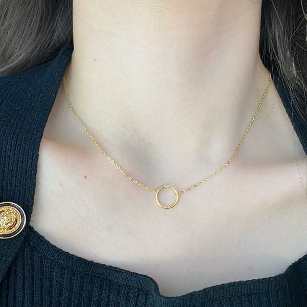 s925 pure silver plain necklace simple ines circle plated 18k clavicle chain silver accessories
s925 pure silver plain necklace simple ines circle plated 18k clavicle chain silver accessories
