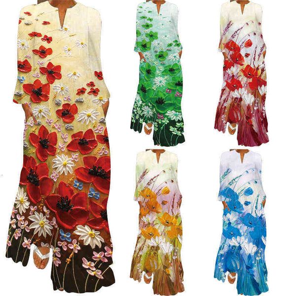 luxury designer women's dresses 2022 autumn v-neck sleeve printed skirt loose long dresses, Black;gray
luxury designer women's dresses 2022 autumn v-neck sleeve printed skirt loose long dresses, Black;gray