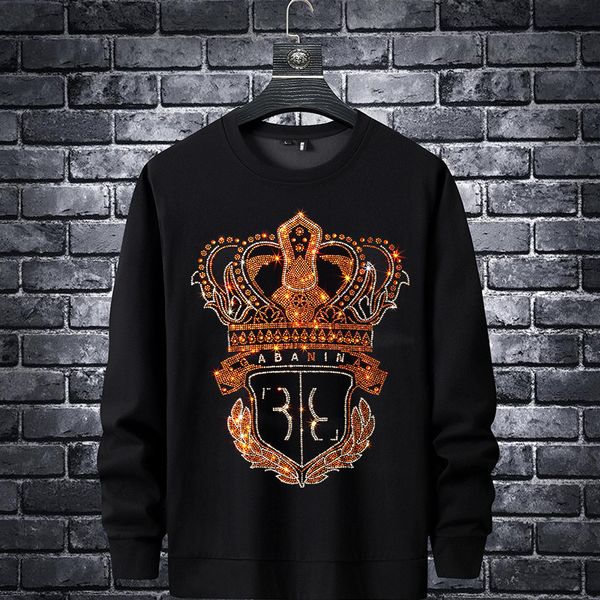 men's hoodies & sweatshirts designer new spring and autumn men's diamond sweater long sleeve fashion youth t-shirt slim bottomed s, Black
men's hoodies & sweatshirts designer new spring and autumn men's diamond sweater long sleeve fashion youth t-shirt slim bottomed s, Black