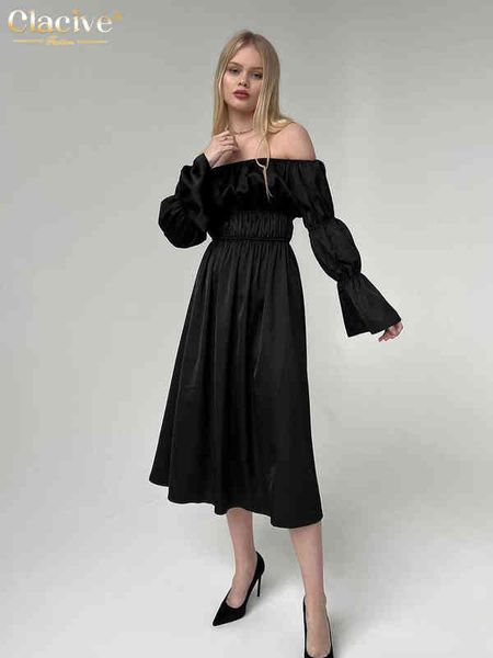 clacive black satin women's dress fashion slash neck puff sleeve bodycon dress lady elegant high waist ruched party dresses t220804, Black;gray
clacive black satin women's dress fashion slash neck puff sleeve bodycon dress lady elegant high waist ruched party dresses t220804, Black;gray