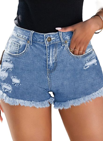women's high waisted jean shorts ripped denim shorts for summer stretchy t940#, White;black
women's high waisted jean shorts ripped denim shorts for summer stretchy t940#, White;black