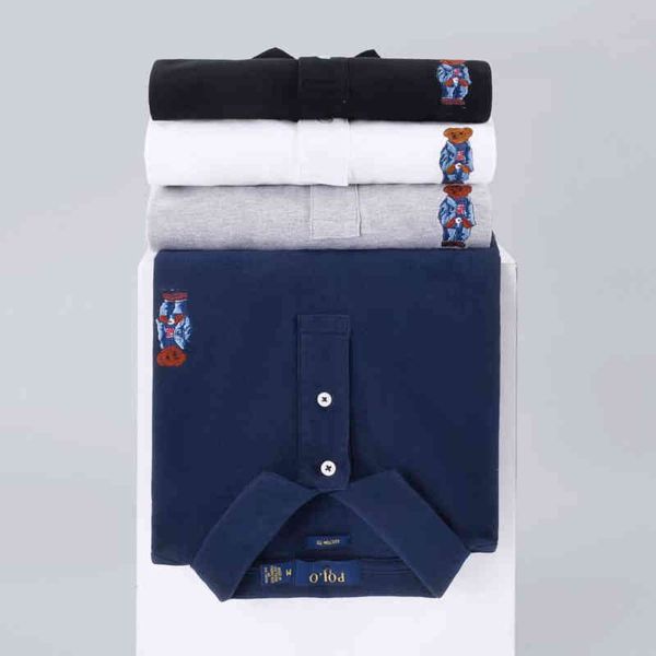 summer clothing rl t shirt men bear embroidery polo shirt cotton loose casual lapel tshirts business fashion polo short sleeve tshirt, White;black
summer clothing rl t shirt men bear embroidery polo shirt cotton loose casual lapel tshirts business fashion polo short sleeve tshirt, White;black