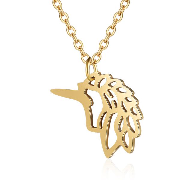 30pcs stainless steel hollow origami unicorn pendant necklace cartoon luck horse head animal minimalist charm chain choker collar for women, Silver
30pcs stainless steel hollow origami unicorn pendant necklace cartoon luck horse head animal minimalist charm chain choker collar for women, Silver