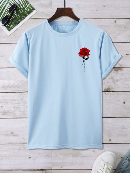 men floral print tee q8lz#, White;black
men floral print tee q8lz#, White;black