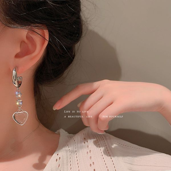 925 silver needle transparent loving heart zircon stud earrings korean retro long earrings ins style sweet cool girl personalized eardrop, Golden
925 silver needle transparent loving heart zircon stud earrings korean retro long earrings ins style sweet cool girl personalized eardrop, Golden