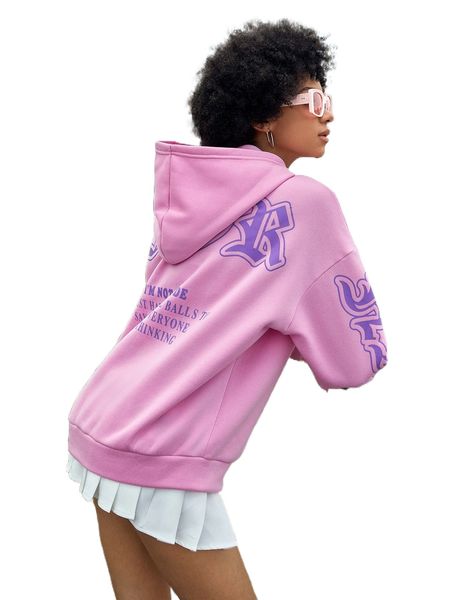 slogan graphic drop shoulder thermal lined sweatshirt 584x#, Black
slogan graphic drop shoulder thermal lined sweatshirt 584x#, Black