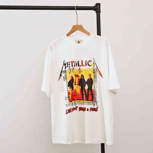 men's t-shirts high street hip hop trendy metal band vintage loose casual short sleeve youth t-shirt 03at, White;black
men's t-shirts high street hip hop trendy metal band vintage loose casual short sleeve youth t-shirt 03at, White;black