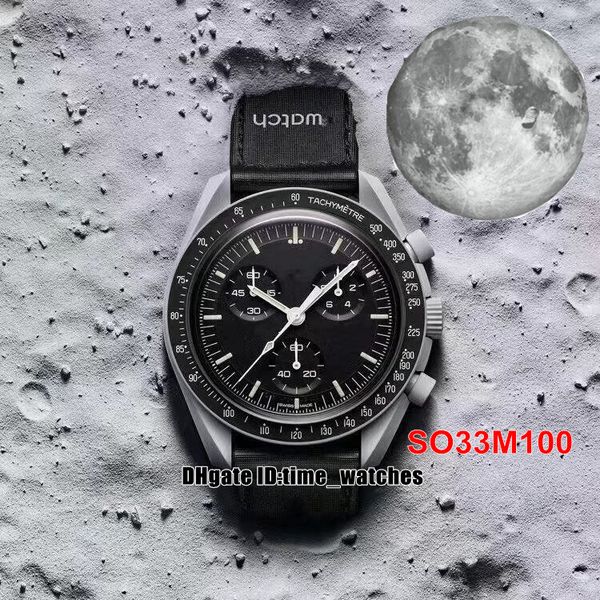 bioceramic moonswatch swiss quqrtz chronograph mens watch so33m100 mission to moon 42 real gray ceramic black nylon strap with box super edi, Slivery;brown
bioceramic moonswatch swiss quqrtz chronograph mens watch so33m100 mission to moon 42 real gray ceramic black nylon strap with box super edi, Slivery;brown