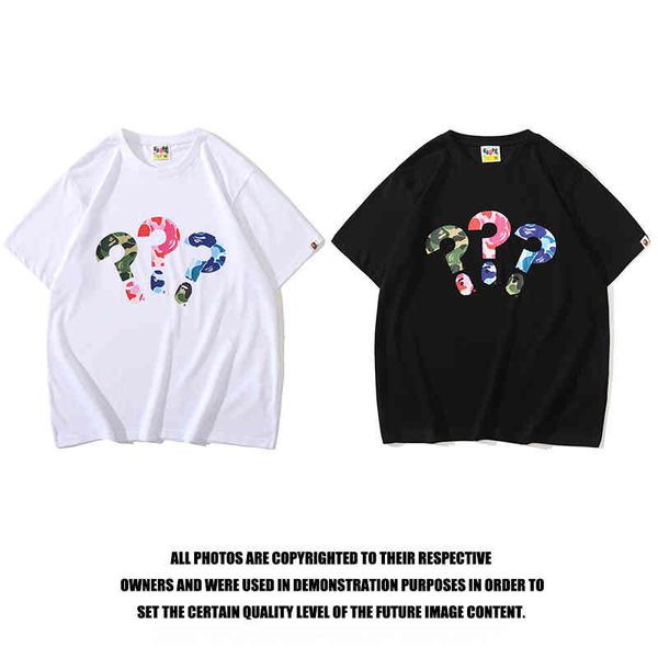 men's t-shirts question mark camouflage print men's and women's couple fashion brand loose short sleeve t-shirt aghi, White;black
men's t-shirts question mark camouflage print men's and women's couple fashion brand loose short sleeve t-shirt aghi, White;black