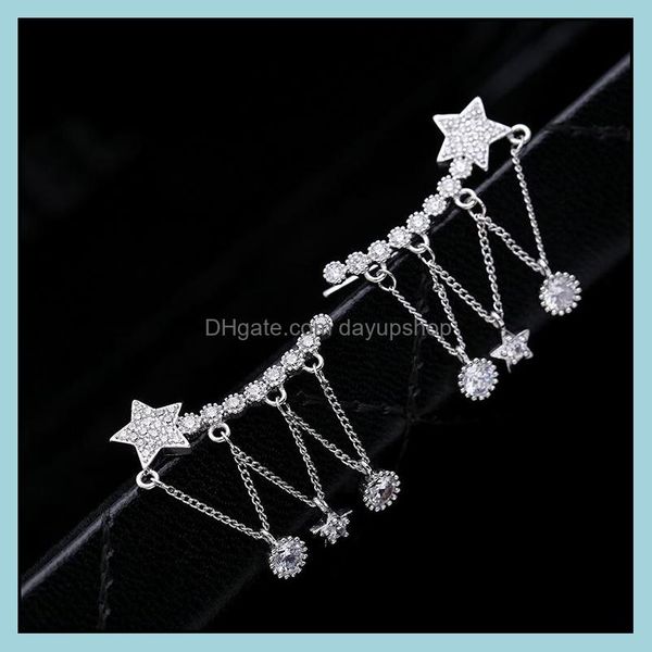 stud korean selling fashion luxury shiny zircon star tassel earrings jewelry temperament women inlaid h dayupshop dhfid, Golden;silver
stud korean selling fashion luxury shiny zircon star tassel earrings jewelry temperament women inlaid h dayupshop dhfid, Golden;silver