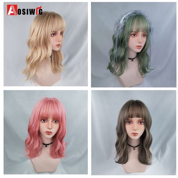 costume accessories synthetic lolita cosplay wig with bangs short wavy hair green blonde bob wigs for black white women halloween christmas, Silver
costume accessories synthetic lolita cosplay wig with bangs short wavy hair green blonde bob wigs for black white women halloween christmas, Silver
