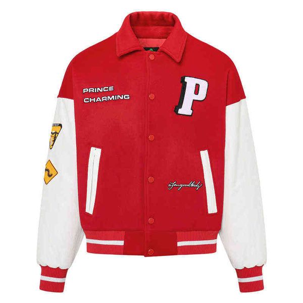 mens varsity jacket letter pattern pu leather patchwork baseball jacket winter streetwear fashion red bomber jacket coat t220728, Black;brown
mens varsity jacket letter pattern pu leather patchwork baseball jacket winter streetwear fashion red bomber jacket coat t220728, Black;brown