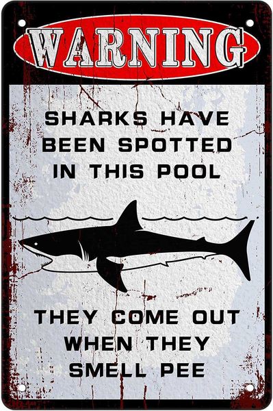 funny swimming pool sharks danger warning sign home bathroom decor sharks have been spotted in this pool - pool rules no peeing
funny swimming pool sharks danger warning sign home bathroom decor sharks have been spotted in this pool - pool rules no peeing