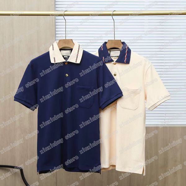 22ss men designers t shirts polo embroidery knitted collar short sleeve man lapel paris streetwear navy apricot xinxinbuy xs, White;black
22ss men designers t shirts polo embroidery knitted collar short sleeve man lapel paris streetwear navy apricot xinxinbuy xs, White;black