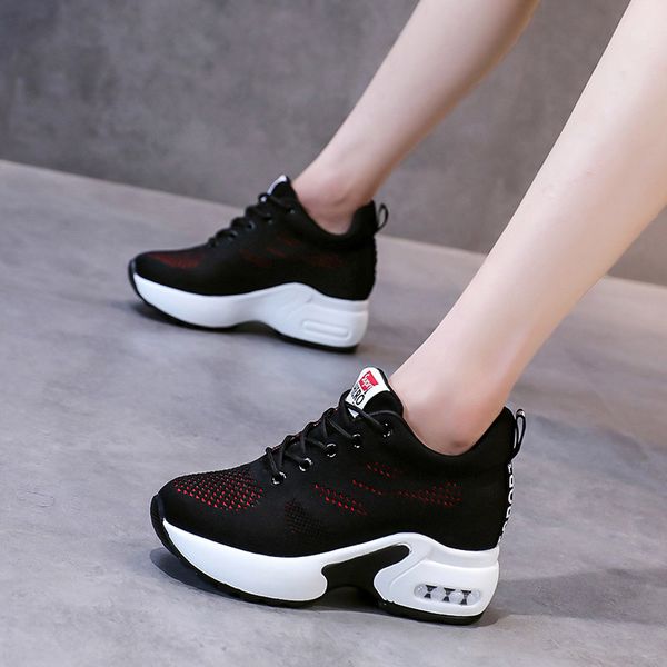 wedges shoes women platform breathable casual ladies fashion sneakers height increasing comefortable spring sport running shoes, Black
wedges shoes women platform breathable casual ladies fashion sneakers height increasing comefortable spring sport running shoes, Black