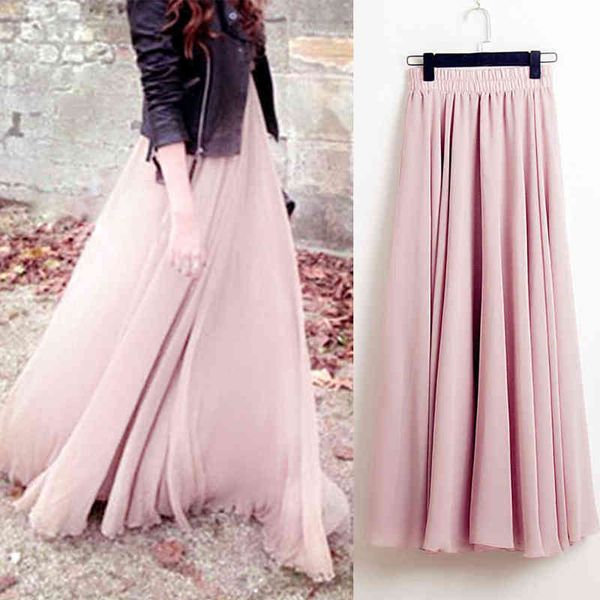 2022 bohemia long skirts women stretch high waist solid chiffon a-line skirt casual pleated maxi skirt faldas saias streetwear y220426, Black
2022 bohemia long skirts women stretch high waist solid chiffon a-line skirt casual pleated maxi skirt faldas saias streetwear y220426, Black