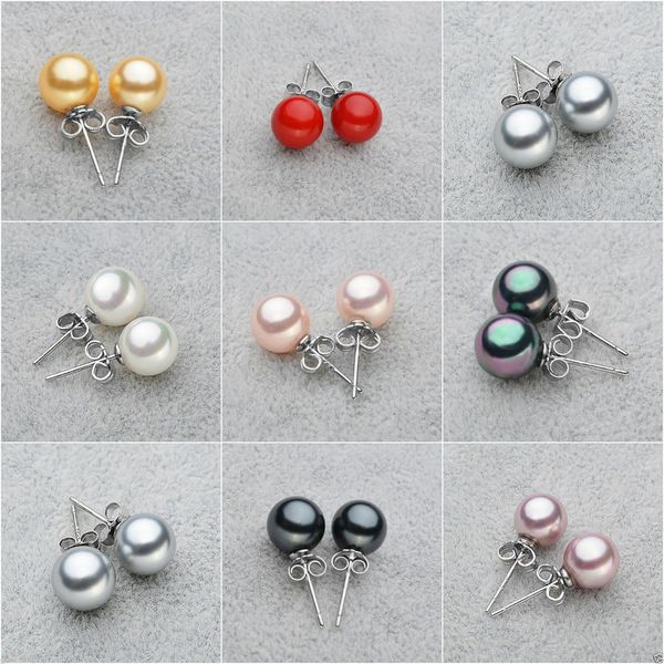9 color 12mm round south sea shell pearls silver earrings
9 color 12mm round south sea shell pearls silver earrings