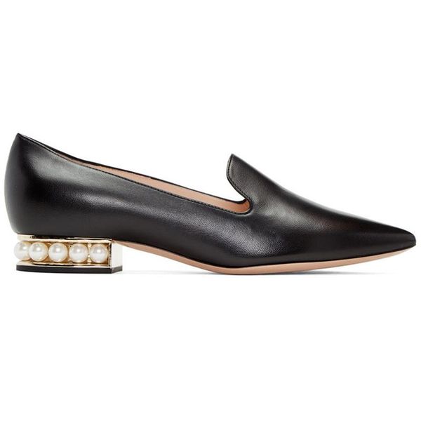 dress shoes women's leather pearl 2022 pointed flat bottom fashion low heel net red leisure shallow mouth single shoedress, Black
dress shoes women's leather pearl 2022 pointed flat bottom fashion low heel net red leisure shallow mouth single shoedress, Black