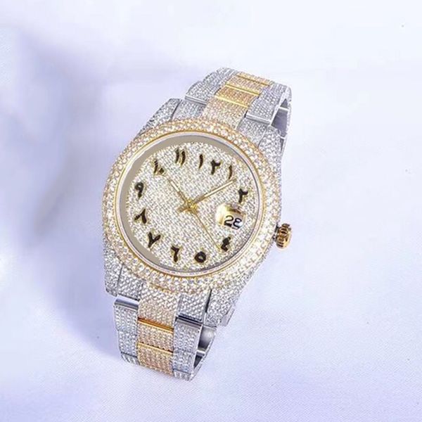 mens full diamond automatic mechanical watches 41mm with diamond-studded women fashion wristwatches bracelet montre de luxe, Slivery;golden
mens full diamond automatic mechanical watches 41mm with diamond-studded women fashion wristwatches bracelet montre de luxe, Slivery;golden