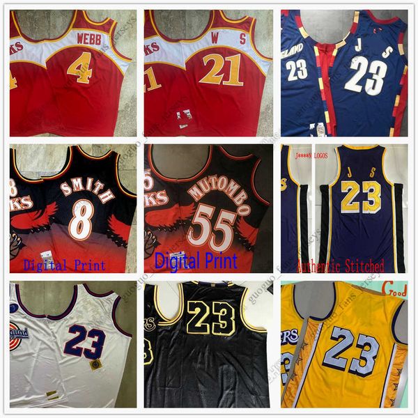 authentic stitched retro mitchell and ness basketball jerseys 8 smith 55 mutombo red blue white black yellow jersey, Black;red
authentic stitched retro mitchell and ness basketball jerseys 8 smith 55 mutombo red blue white black yellow jersey, Black;red