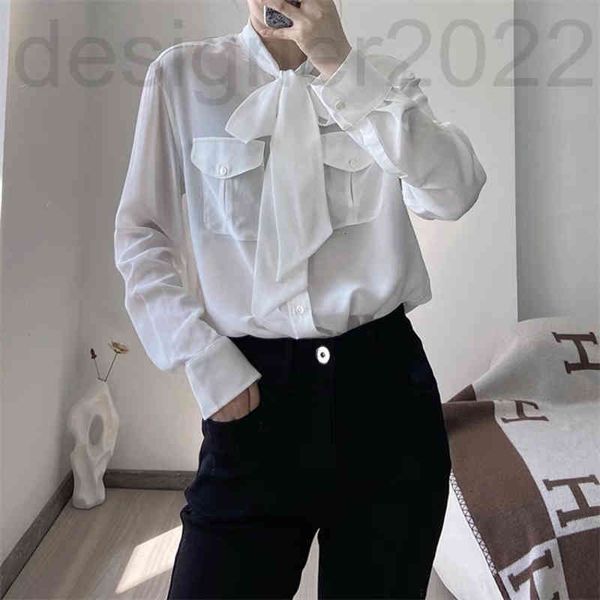 women's polos designer ce temperament luxurious double pocket lace up bow silk shirt slim loose cardigan elegant ol women's wear 2, White
women's polos designer ce temperament luxurious double pocket lace up bow silk shirt slim loose cardigan elegant ol women's wear 2, White