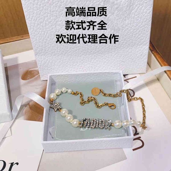 22 d family new pearl letter diamond women's clavicle chain2022 luxury brand fashion design versatile necklace, Silver
22 d family new pearl letter diamond women's clavicle chain2022 luxury brand fashion design versatile necklace, Silver