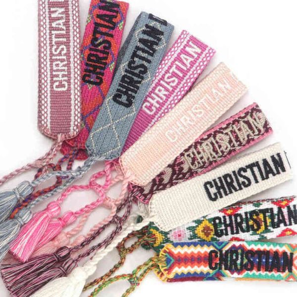 classic fashion brand jewelry bangles women men handmade cotton signture embroidery bracelet designer woven bangle fabrics luxury bracelets, Black
classic fashion brand jewelry bangles women men handmade cotton signture embroidery bracelet designer woven bangle fabrics luxury bracelets, Black