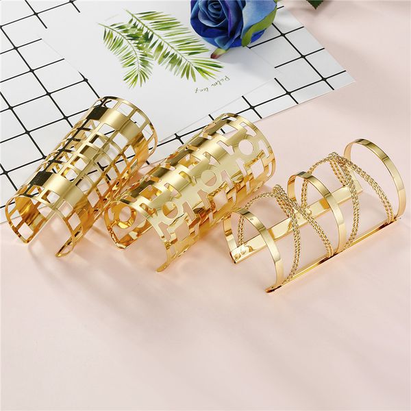 14 styles punk big wide open cuff bangle bracelet for women men 14k gold color ajustable hollow hoop geometric bangles bracelets bijoux wris, Black
14 styles punk big wide open cuff bangle bracelet for women men 14k gold color ajustable hollow hoop geometric bangles bracelets bijoux wris, Black