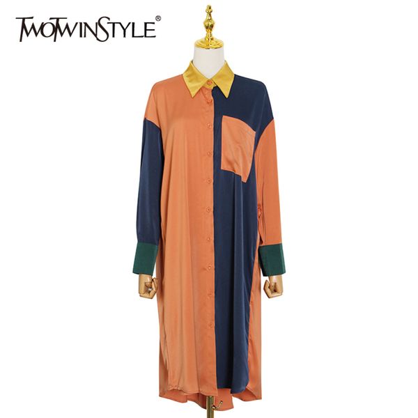 loose patchwork hit color dress for women lapel long sleeve midi ol shirt dresses female fashion clothing 210423, Black;gray
loose patchwork hit color dress for women lapel long sleeve midi ol shirt dresses female fashion clothing 210423, Black;gray