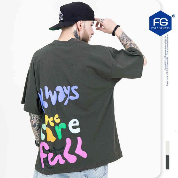 men's t-shirts fg menswear spring and summer fashion brand slogan embroidery letters foam printing high street loose round neck short s, White;black
men's t-shirts fg menswear spring and summer fashion brand slogan embroidery letters foam printing high street loose round neck short s, White;black