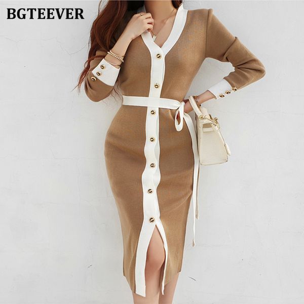 elegant v-neck patchwork slim women knitted dress 2022 autumn winter single-breasted belted sashes female sweater dress, Black;gray
elegant v-neck patchwork slim women knitted dress 2022 autumn winter single-breasted belted sashes female sweater dress, Black;gray