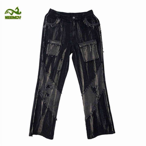 neemoy men stretchy ripped jeans slim fit denim classic fashions pants denim straight trousers hip hop black jeans t220726, Blue
neemoy men stretchy ripped jeans slim fit denim classic fashions pants denim straight trousers hip hop black jeans t220726, Blue