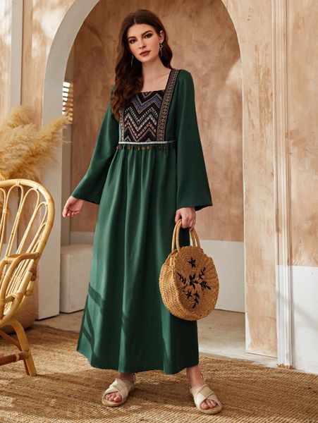 chevron print square neck fringe detail smock dress x0jt#, Black;gray
chevron print square neck fringe detail smock dress x0jt#, Black;gray