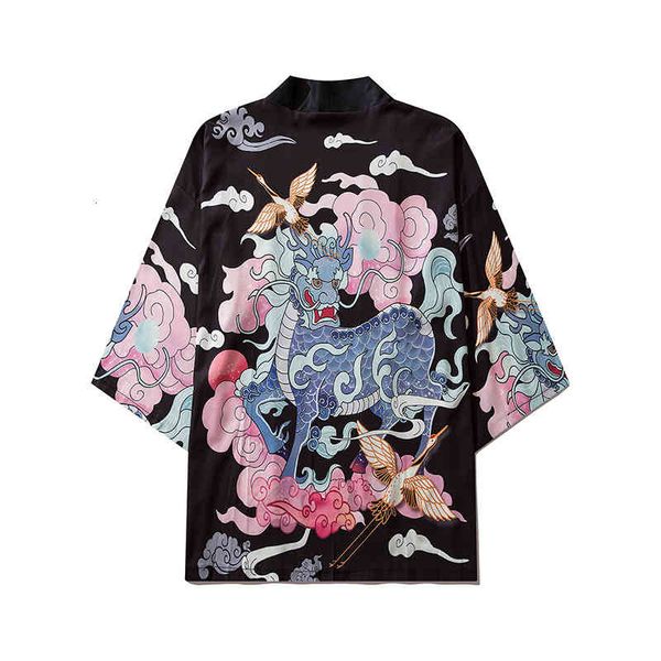 men's casual shirts chinese style 3d kylin cartoon printed seven sleeve taoist robe couple cardigan sunscreen thin coat bzqq, White;black
men's casual shirts chinese style 3d kylin cartoon printed seven sleeve taoist robe couple cardigan sunscreen thin coat bzqq, White;black