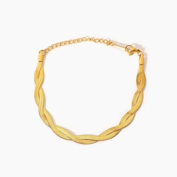 link, chain 18k gold plated stainless steel bracelets for women trendy simple double cross snake bracelet jewelry, Black
link, chain 18k gold plated stainless steel bracelets for women trendy simple double cross snake bracelet jewelry, Black