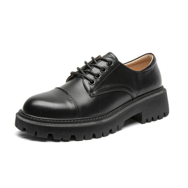 women loafers shoes genuine leather thick heels student shoes female lace up british style lady oxford shoes footwear, Black
women loafers shoes genuine leather thick heels student shoes female lace up british style lady oxford shoes footwear, Black