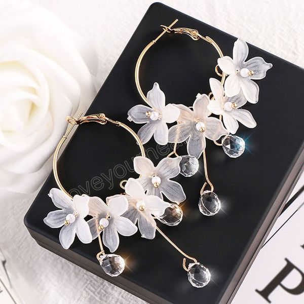trendy acrylic water drop womens dangle earrings crystal flower long pendant earrings for women elegant jewelrs wholesale, Silver
trendy acrylic water drop womens dangle earrings crystal flower long pendant earrings for women elegant jewelrs wholesale, Silver