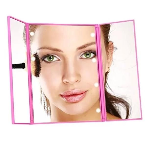 lighted travel makeup mirror portable and compact cosmetic mirrors black pink do not come with battery
lighted travel makeup mirror portable and compact cosmetic mirrors black pink do not come with battery